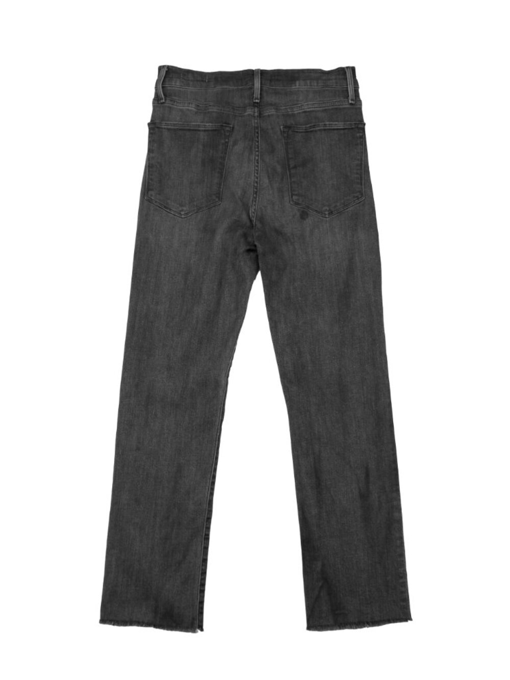 FRAME Le High Straight Jeans 28 Bosworth Black Gray Raw Hem LHSTRA134 - Picture 4 of 14